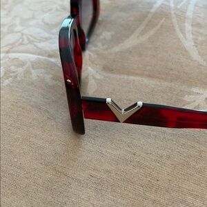 Valentino Red and Black Glasses never worn